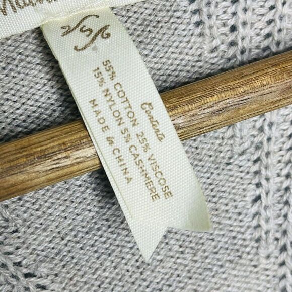 Matilda Jane size S tan open front crocheted sides cardigan oversized NWOT - Picture 6 of 8